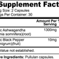 Organic Ashwagandha Root Powder Capsules 1300mg with Black Pepper